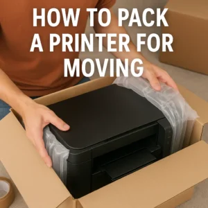 how to pack a printer for moving