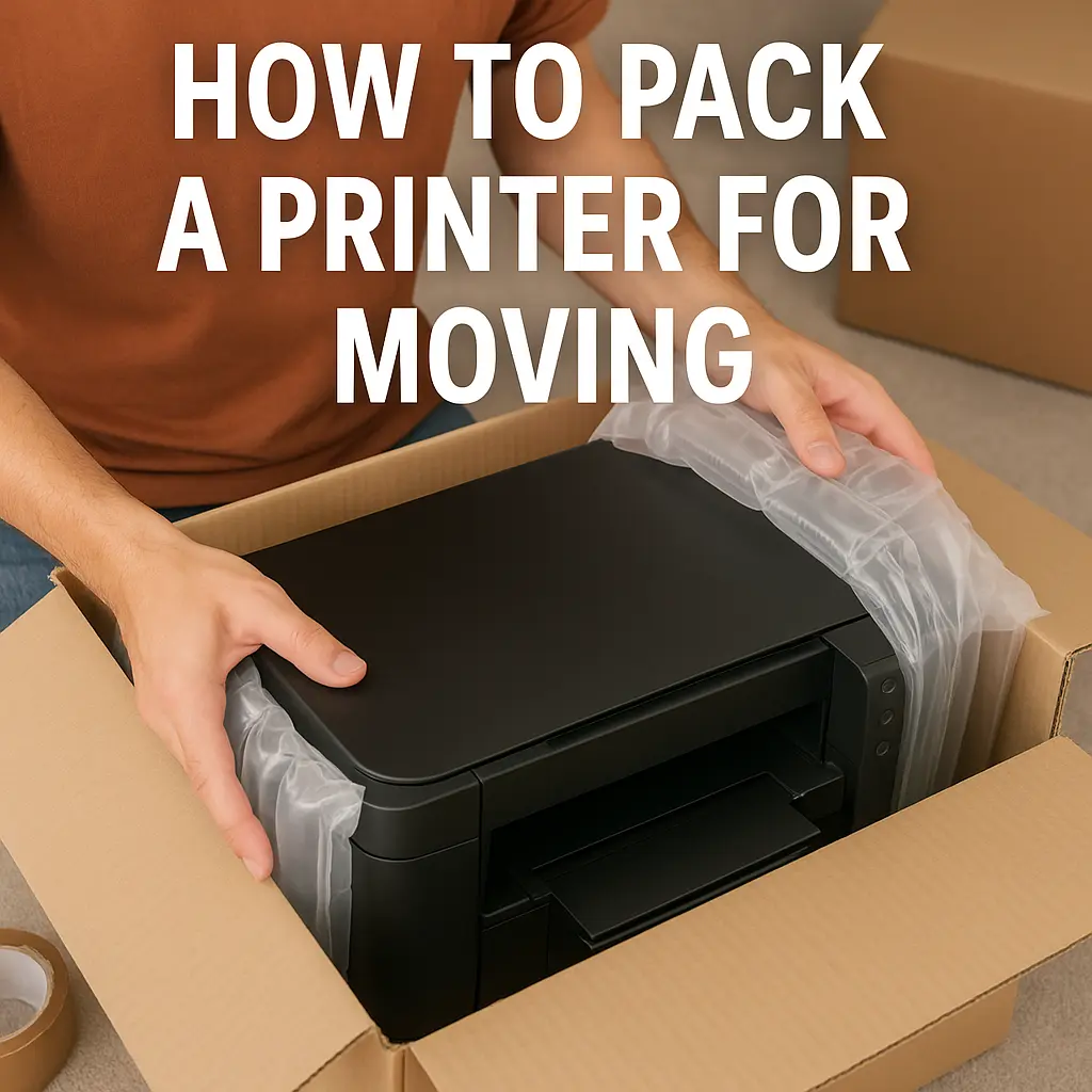 how to pack a printer for moving