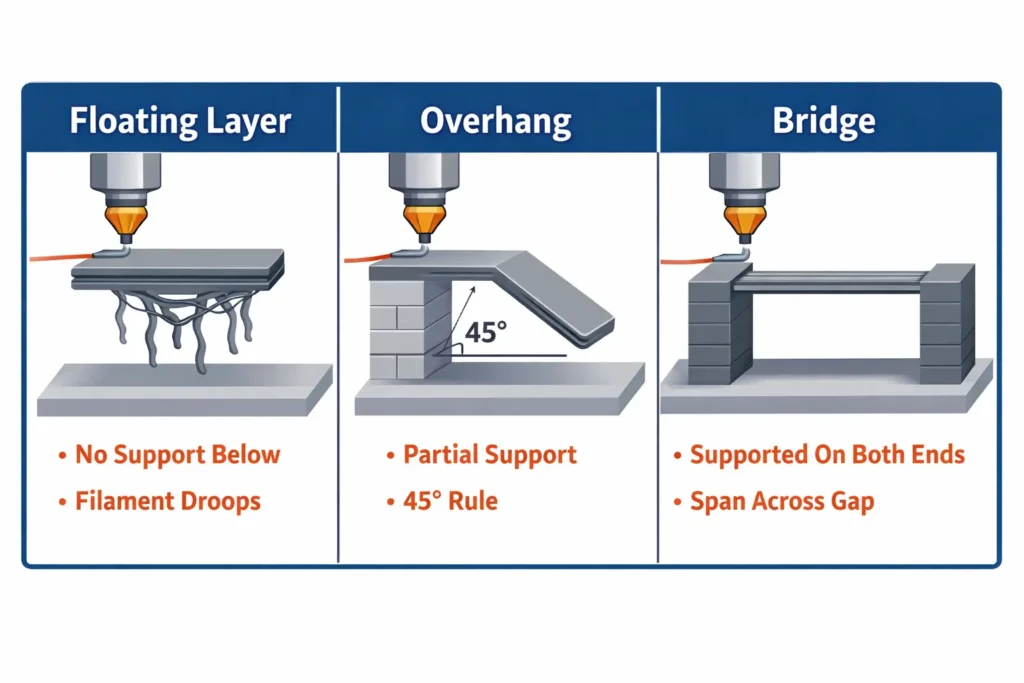 Why 3d printer cannot have floating layers? Causes, Problems & Easy Fixes 2 Why 3d printer cannot have floating layers