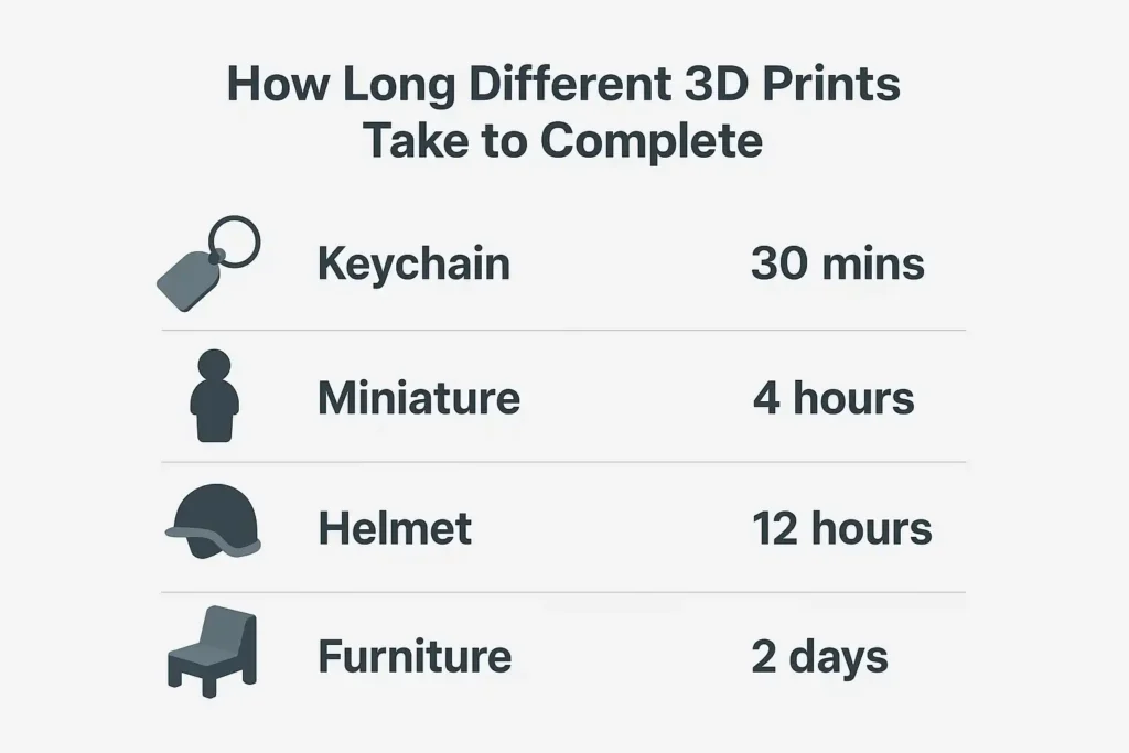 How long does it take to 3d print 2 how long different 3D printes take to complete