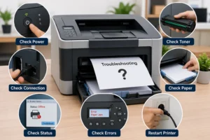 troubleshoot laser printer