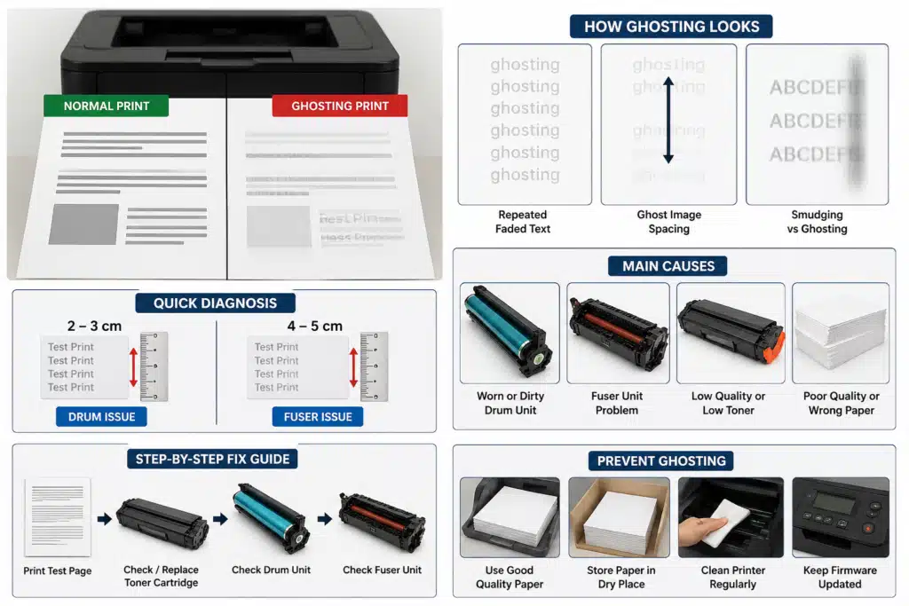 ghosting on laser printer
