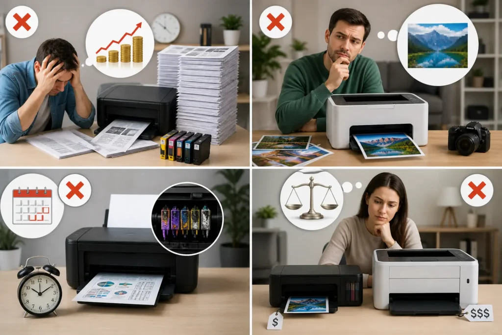 Laser Printer vs Inkjet Printer: A Complete Guide for Smart Buyers 7 Common Mistakes to Avoid When Choosing a Printer