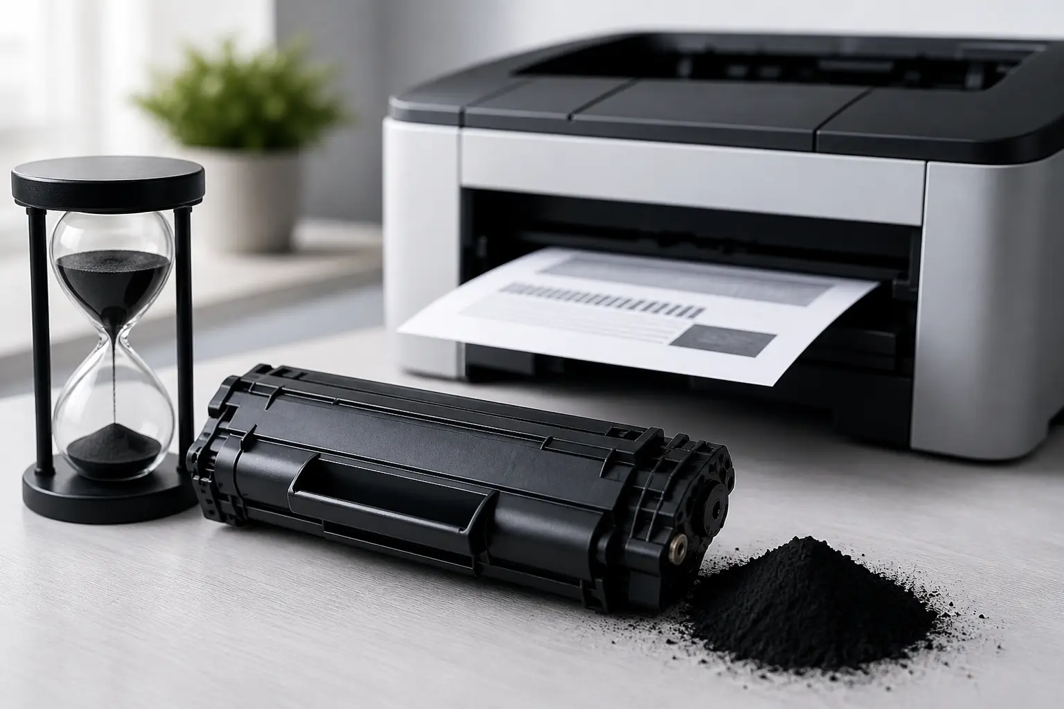 does laser printer toner dry out