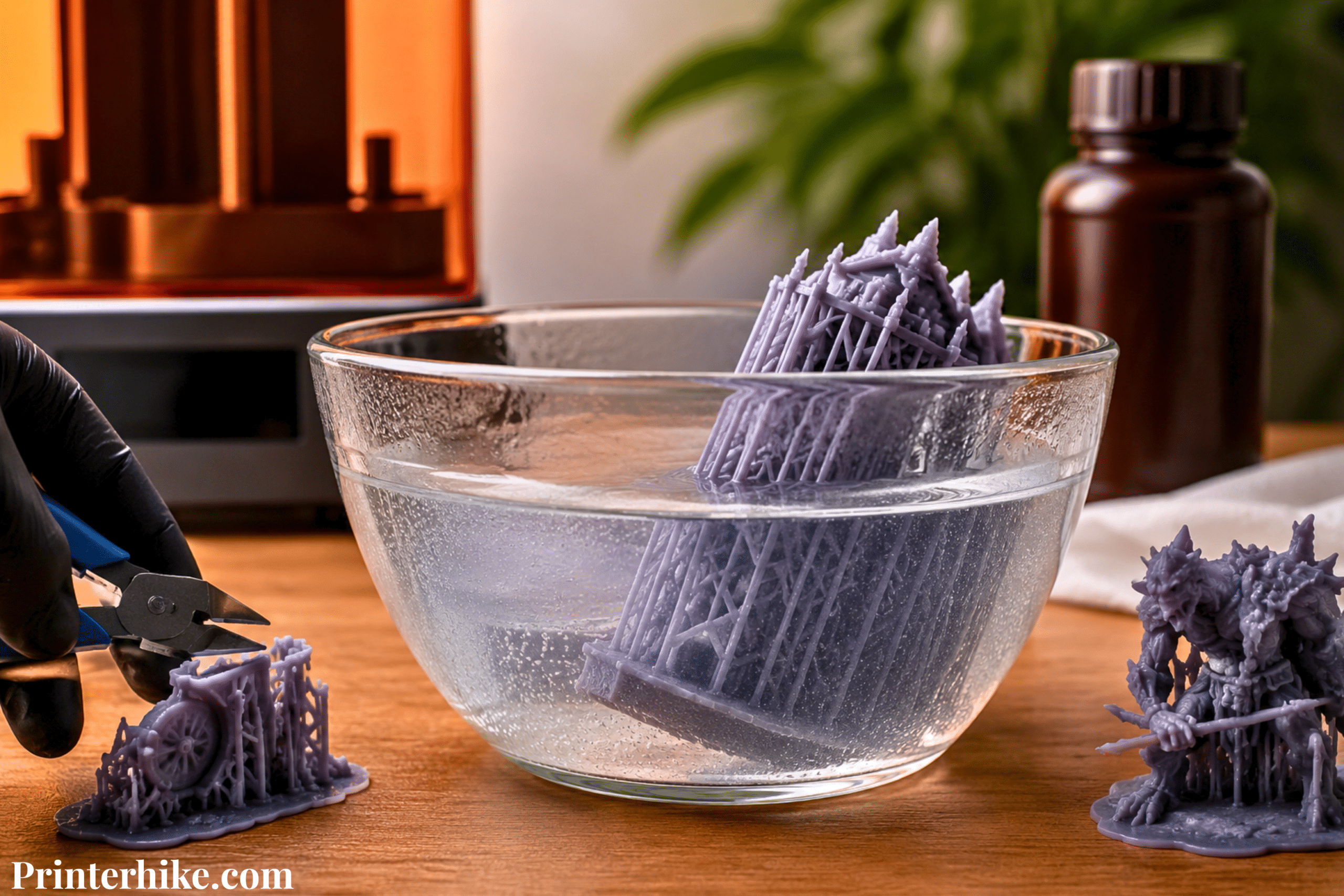 Does a hot water softener 3d print resin?