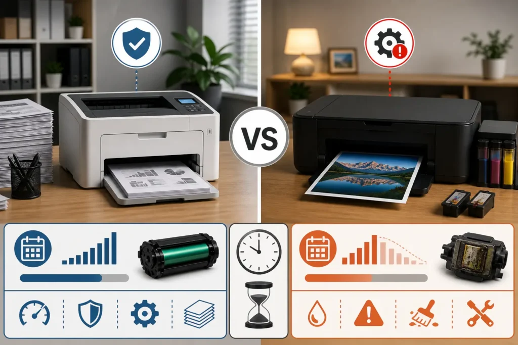Laser Printer vs Inkjet Printer: A Complete Guide for Smart Buyers 6 Durability and Lifespan — Which Printer Lasts Longer?