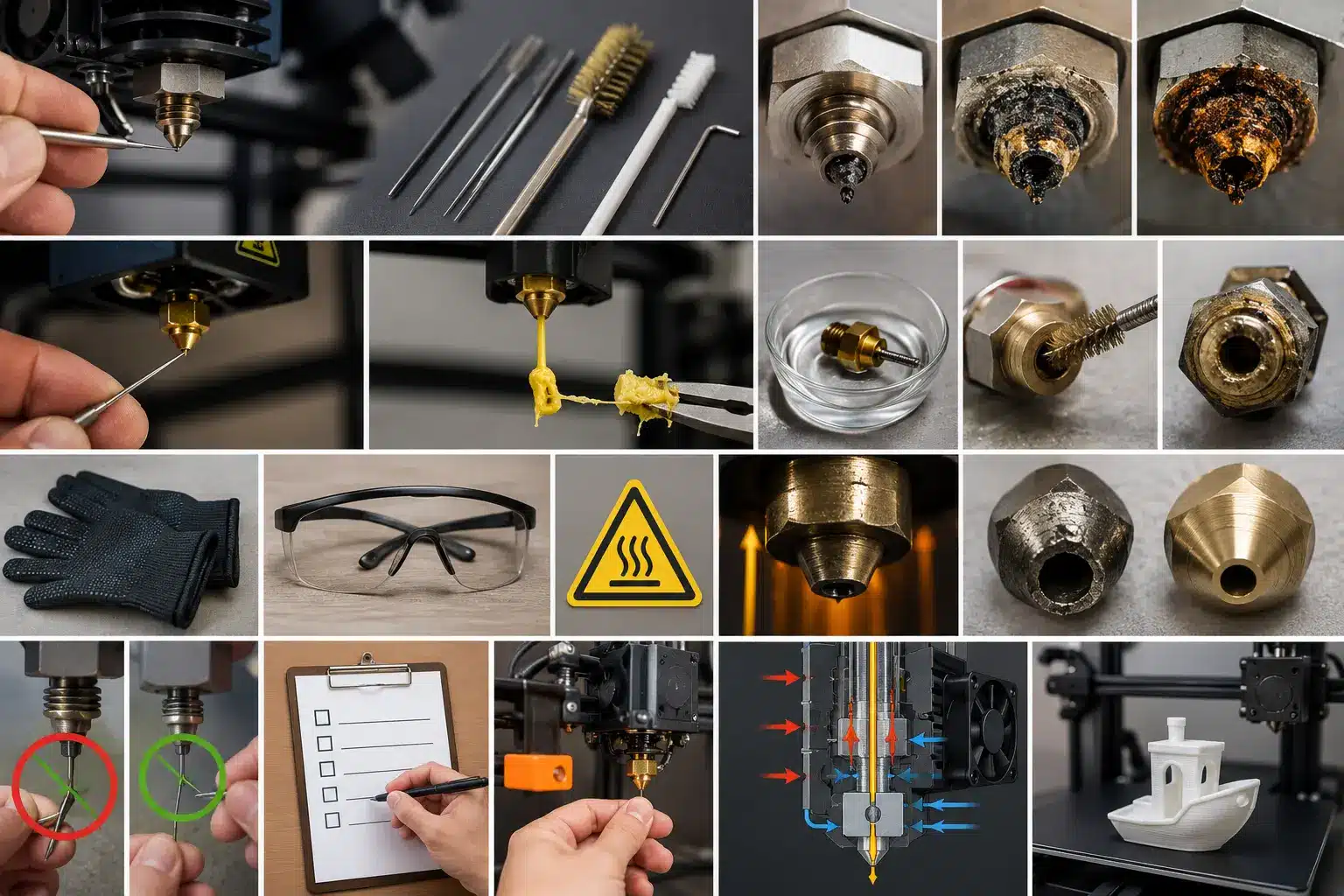 how to clean 3D printer nozzle