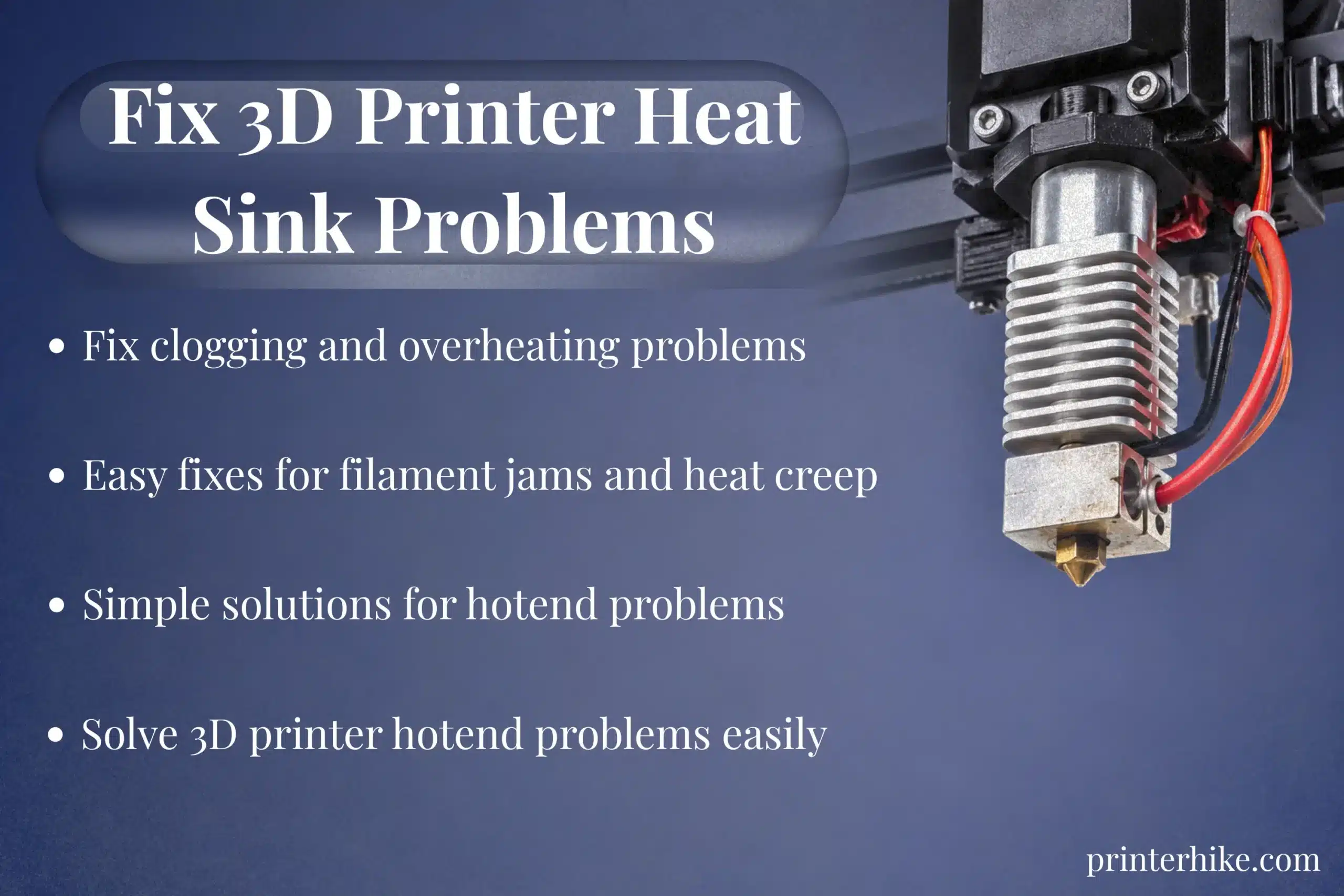 How to fix the heat sink on 3d printer nozzle