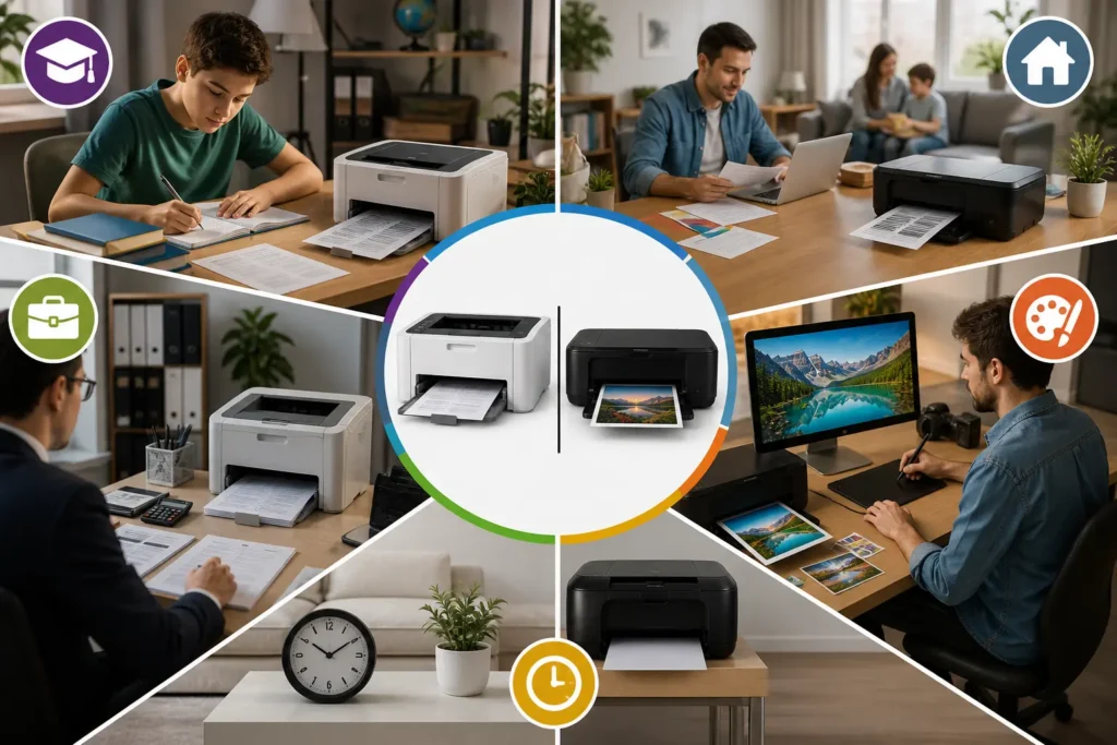 Laser Printer vs Inkjet Printer: A Complete Guide for Smart Buyers 3 Real-Life Use Cases — Which Printer Is Best for You?