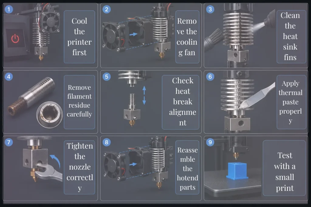 How to Fix a Heat Sink on a 3D Printer Nozzle? Tips 4 Step-by-Step Guide to Fix a Heat Sink on a 3D Printer Nozzle