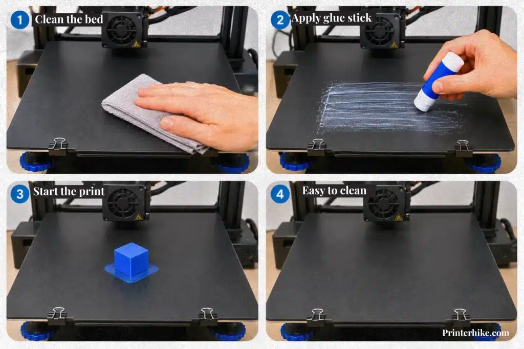 3D Printer Glue Stick Guide for Better Bed Adhesion 2 Glue Stick on a 3D Printer
